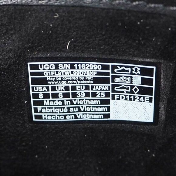 UGG Cityfunc Mid Leather Waterproof Platform Boots Black 1162990 Women's 8 - Picture 9 of 11